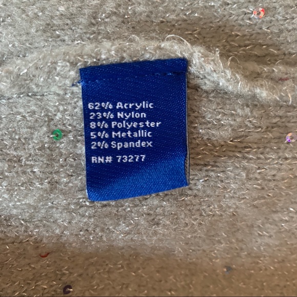 NWT APT. 9 Size XXL Silver Sparkly Sweater & Scarf - Christmas - Picture 6 of 6
